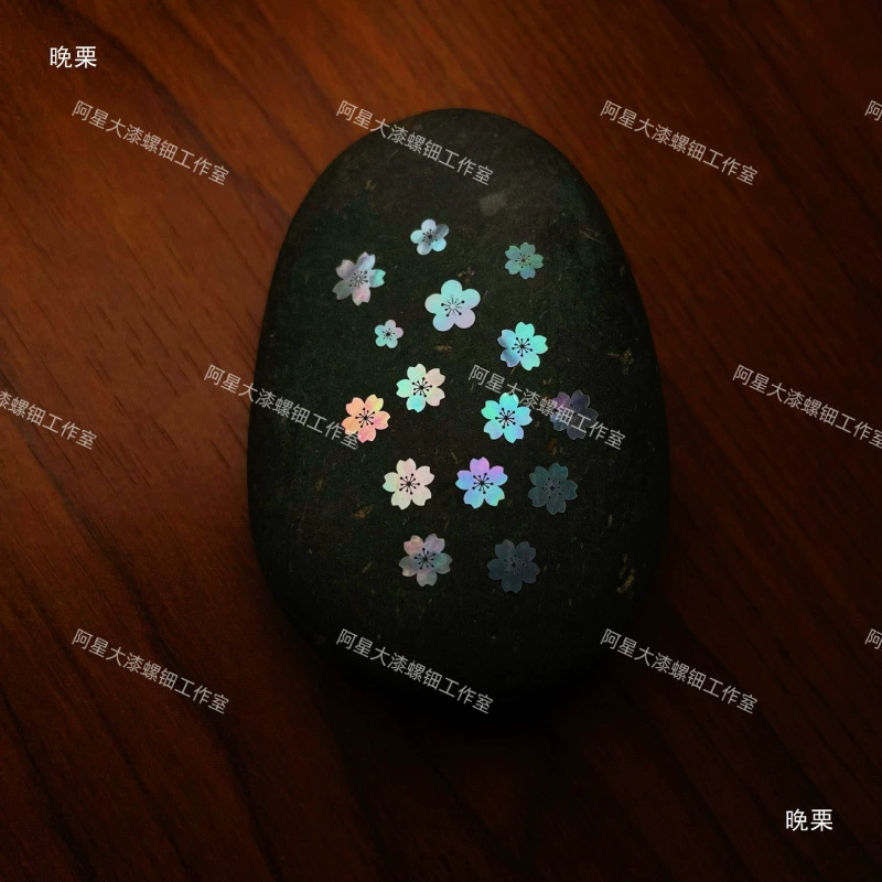 Cherry blossom mother-of-pearl piece white butterfly shell piece mother-of-pearl piece large lacquer lacquer painting lacquer art inlay material mother-of-pearl flower