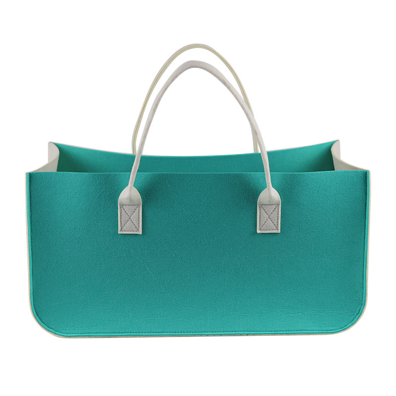 跨境新款毛毡购物袋 礼品手提袋杂物储物袋 毛毡收纳包可定做