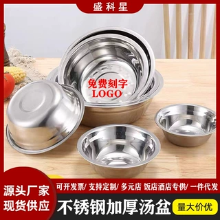不锈钢盆加厚汤盆家用商用厨房多用盆学校食堂菜盆摆摊货源洗脸盆