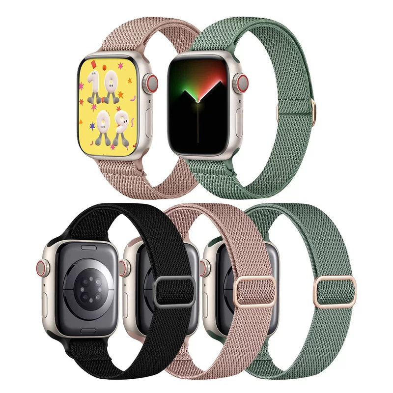 Подходящий для Apple Watch SE87654 ремешок из нейлона, эластичный ремешок для маленькой талии, ультра ремешок для часов для женщин