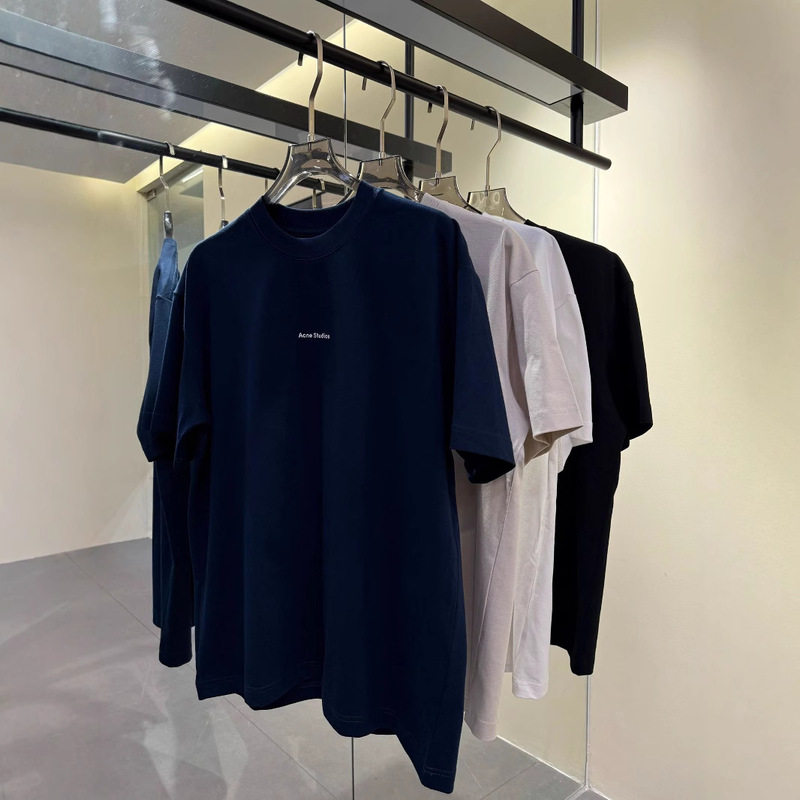 Signature! Ac Classic Logo Small Label 1996 Men's and Women's Same Style Round Neck Pullover Loose Casual Short-Sleeved T-Shirt