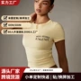 俄罗斯印花短袖爆款打底衫