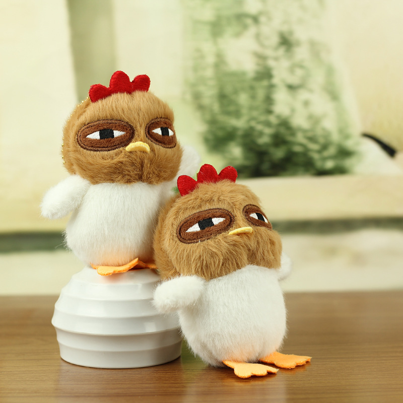 Lovely cute chick colgante juguetes de peluche Chickpea puesta de huevo muñeca bolsas colgantes llaveros muñecas