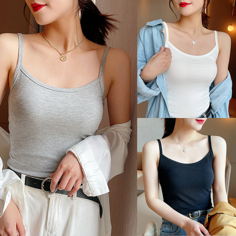 Pure Cotton Modal Thread Camisole Women's 2025 Spring and Summer Slim Inner Wear Slimming Look Outer Wear Versatile Bottoming Shirt