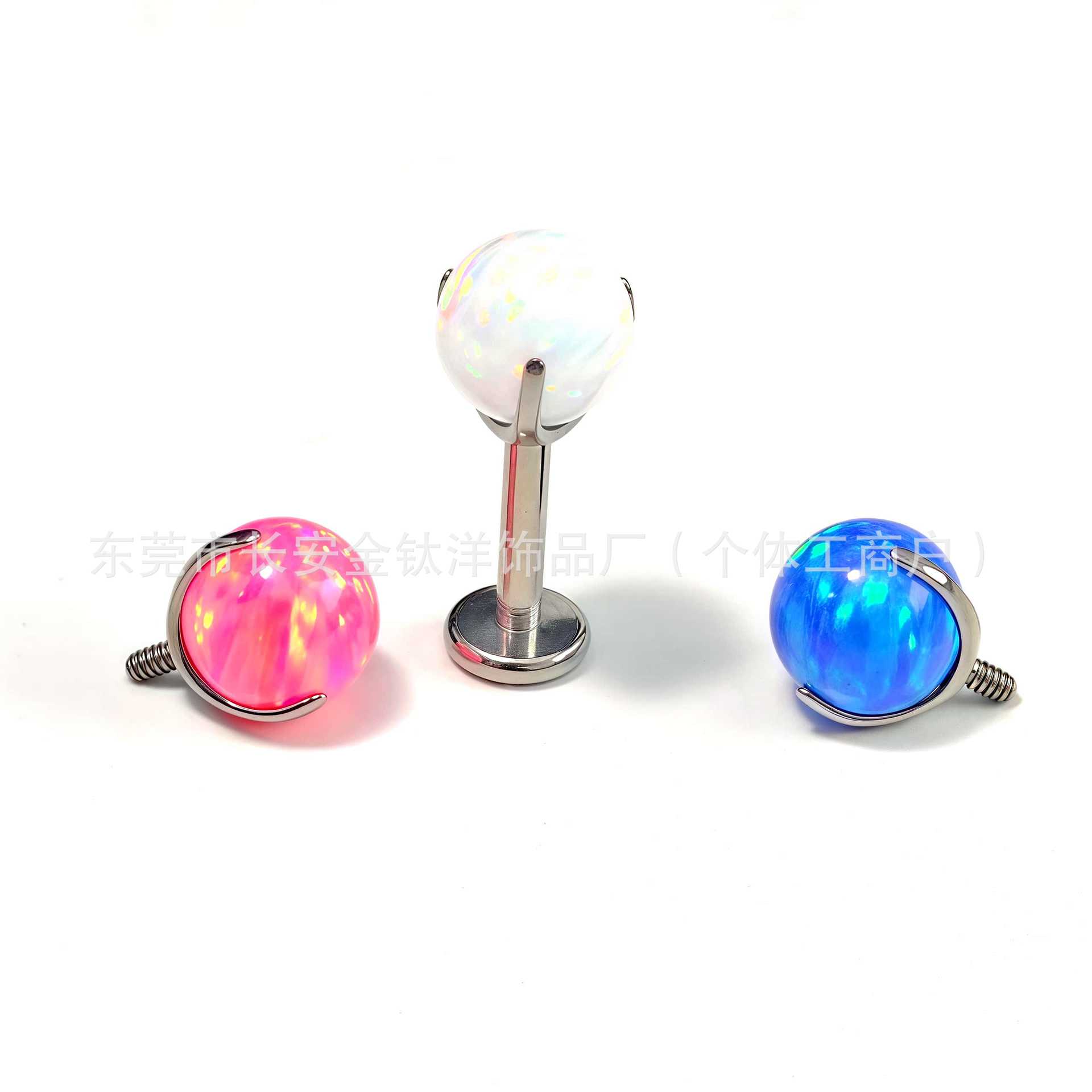 Labret piercing jewelry detail image