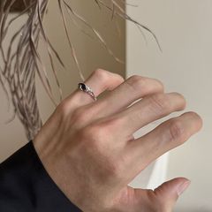 树枝银色尾戒男女款小拇指戒指小众轻奢高级感开口可调节气质戒指