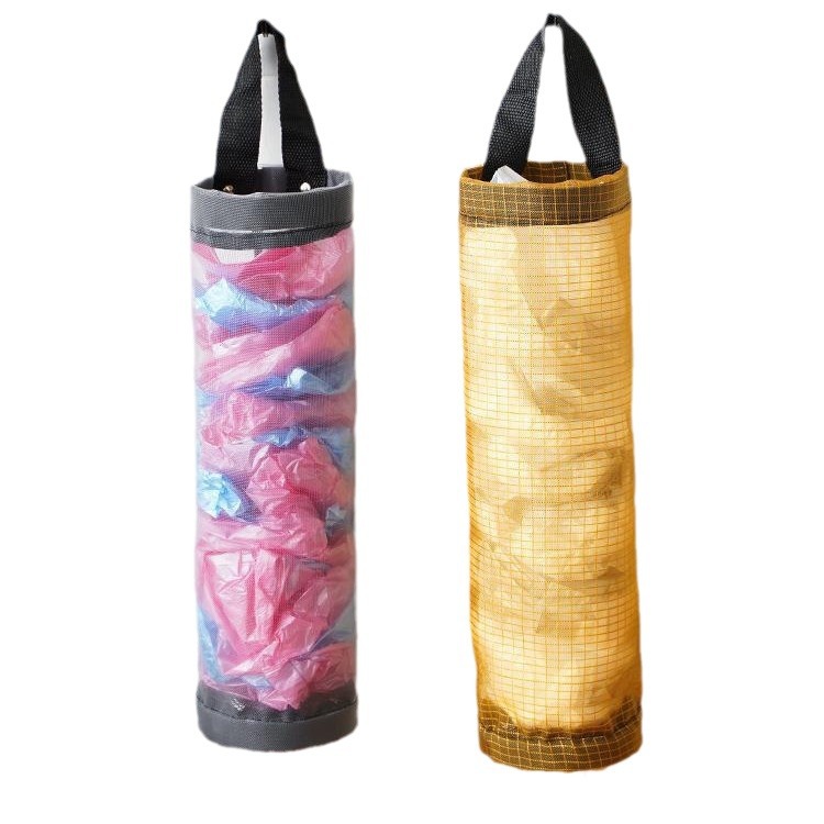 Colgando bolsa de almacenamiento de basura cocina doméstica bolsa de plástico bolsa de organización bolsa de compras montada en la pared bolsa de almacenamiento en rack de almacenamiento