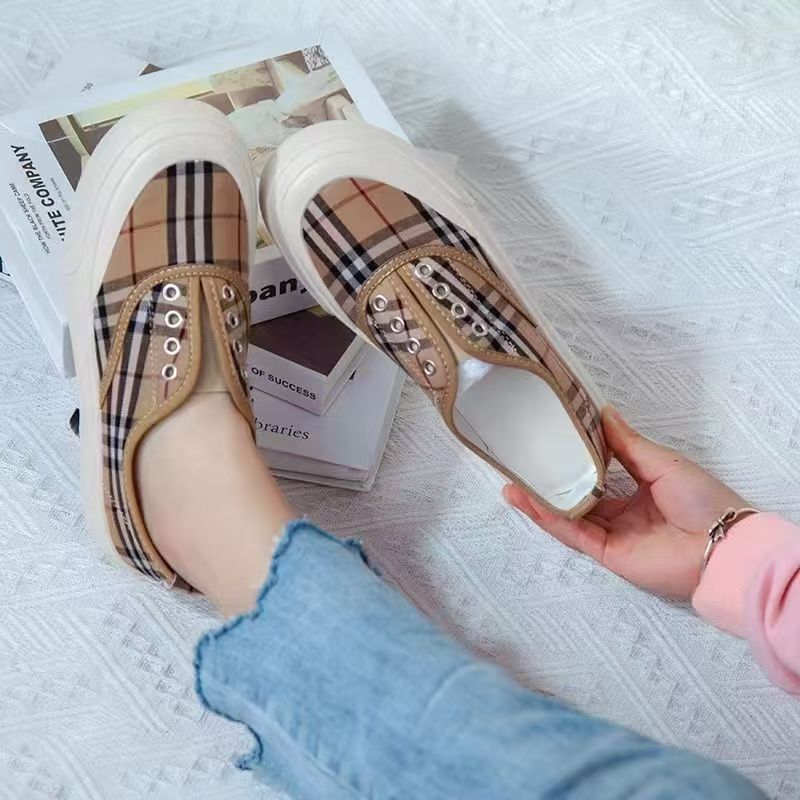 New Casual Women's Sports Shoes Dropshipping Cross-Border Mesh Breathable Shoes Fly-Woven Soft-Soled Walking Shoes Plus Velvet Shoes for Women