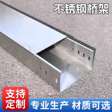 304不锈钢桥架热浸锌铝合金防火喷塑金属槽式梯式大跨距电缆桥架