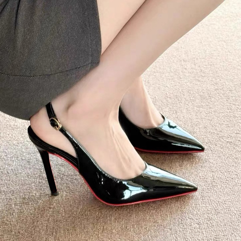 2025 New Sexy High-Heeled Sandals for Women with Hollow Heels, Bed Fighting Shoes, Professional Flats, Toe-Cap Sandals for Women