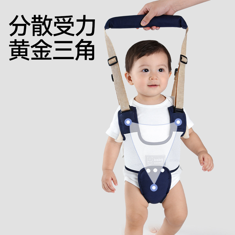 In-stock delivery of baby walking harness for infants learning to walk, summer breathable anti-strangling waist protector with traction rope, anti-fall device