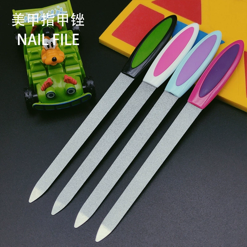 Фабрика прямой из нержавеющей стали пилка для ногтей инструмент полировки пилка двухсторонняя ногтей руб полосы на складе поставки