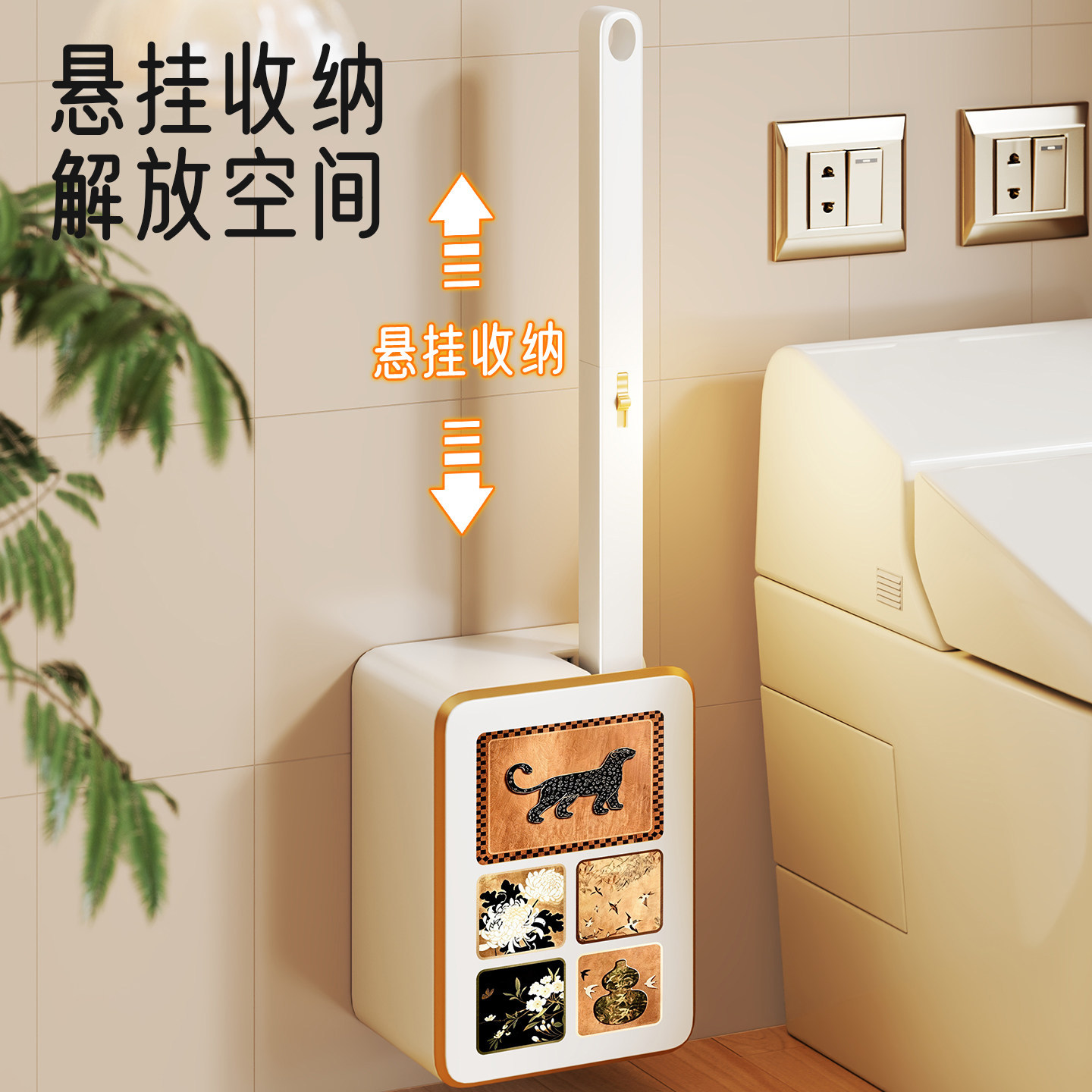 Juego de Cepillo Desechable para Inodoro de Goma Suave Multifuncional para Baño image 4