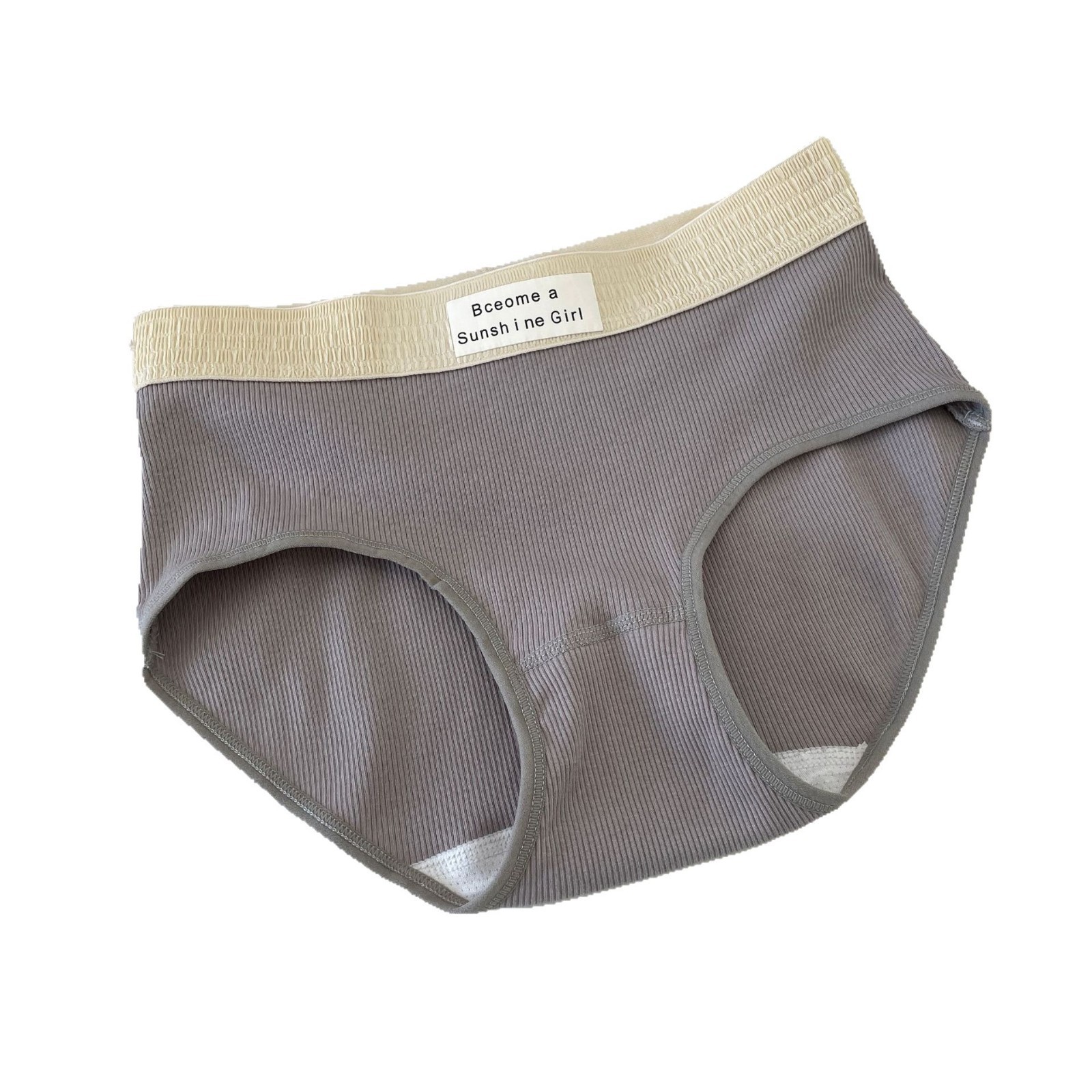 50 calzoncillos de algodón simple de color de la niña sin marcas cómodas bolsa de cintura media de cadera antibacteriana de algodón entrepierna de mujer