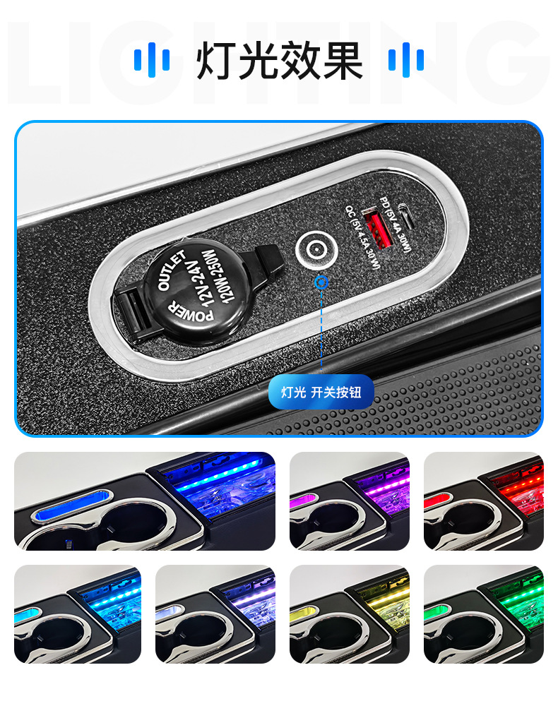 Wholesale suitable for VinFast Vietnam VF3 multifunctional VF5/6 central armrest box storage box modification accessories