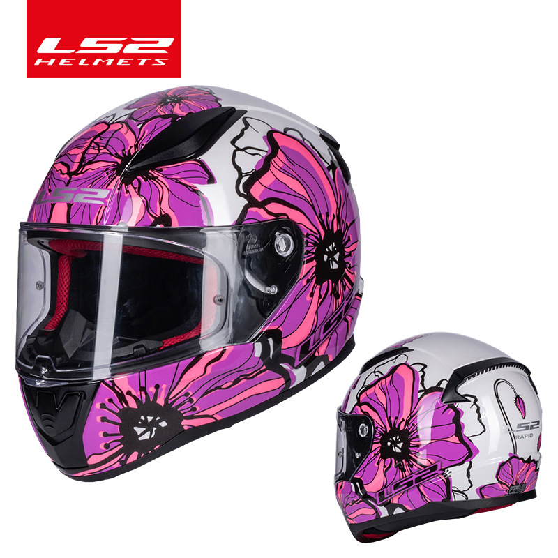 LS2 casco motocicleta casco completo unisex Four Seasons universal casco completo carding Racing running casco más tamaño casco FF353