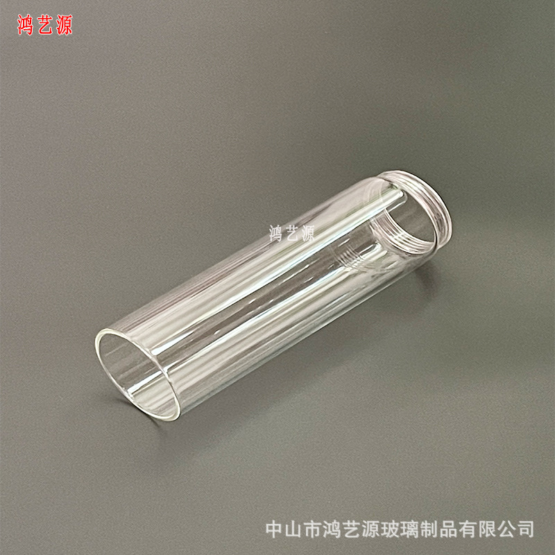 공장 도매 높은 붕규산 수제 유리 병 유리 튜브 투명 창조적 인 외부 치아 나사 유리 폭발 방지 튜브 전등
