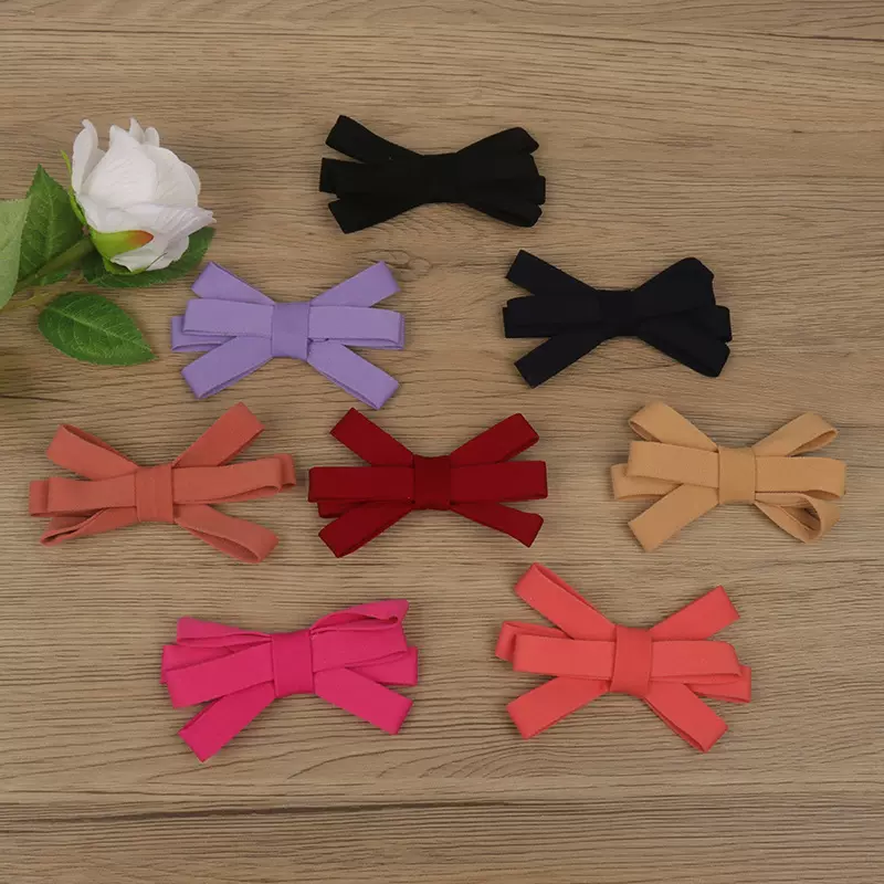 韩版百搭儿童燕尾夹头花发饰品手工布艺蝴蝶结鞋花服装半成品辅料