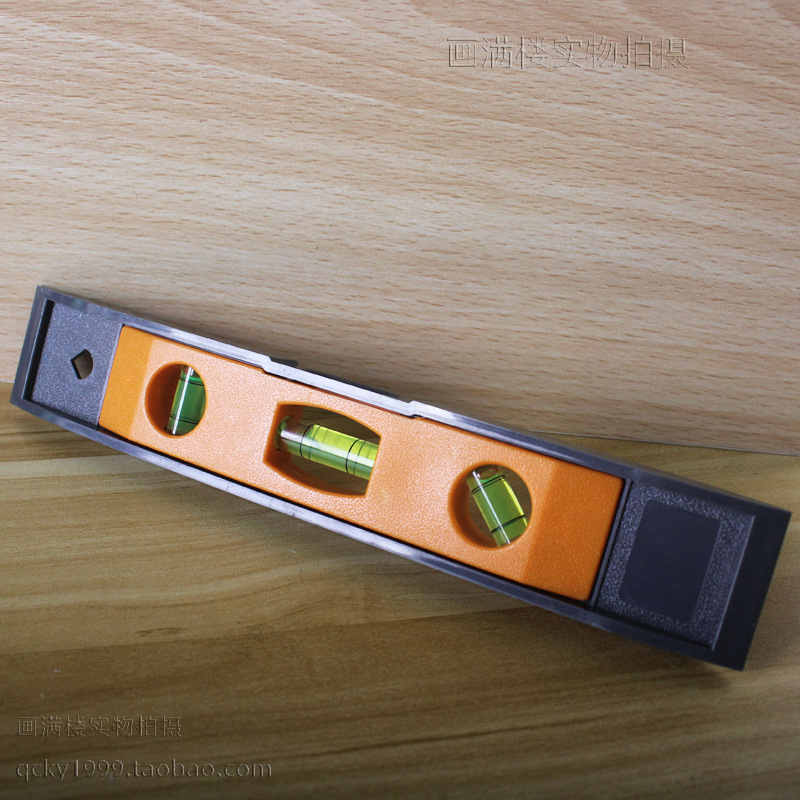 批发含磁性可吸附迷你水平尺便携式磁力水平仪刻度尺安装多角