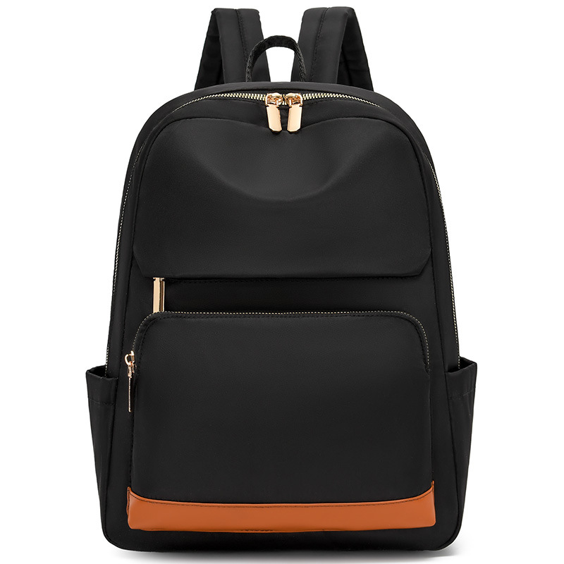 Mochila para computadora de 14 pulgadas para mujer 2024 nueva mochila casual para mujer moda color de contraste mochila escolar para estudiantes de secundaria al por mayor