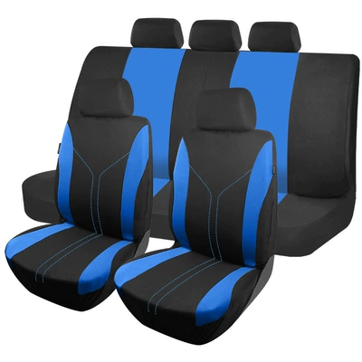 All-Inclusive Seat Cover Factory | Universal seat cover - blue-2-front-seats-4-piece-set