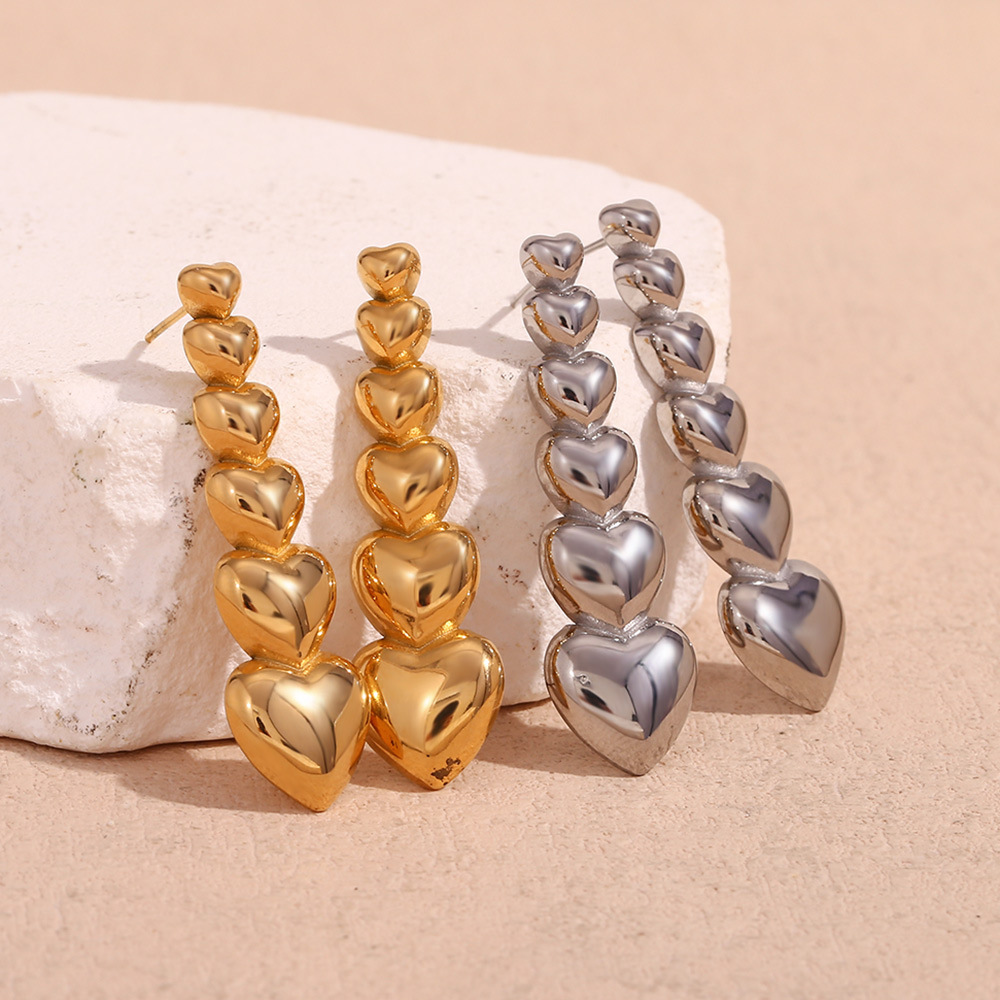 15g Weight 316L Stainless Steel Ear Needle Material 18K Gold Plated Plating Material Drop Earrings, Ear Studs Classification 1 Pair Quantity Holiday, Daily Occasion 316L Stainless Steel Material Geometric Pattern All Seasons Season Women's Gender Retro, Simple Style Style Waterproof Non Tarnish, Surgical Steel, Plating Craft 18K Gold Plated 316L Stainless Steel Geometric Waterproof Non Tarnish Surgical Steel Retro Simple Style Drop Earrings Ear Studs For Women's 8