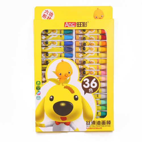 Wholesale silky oil pastels 12 colors 18 colors 24 colors 36 colors children's painting and doodle pens creative cartoon art brushes
