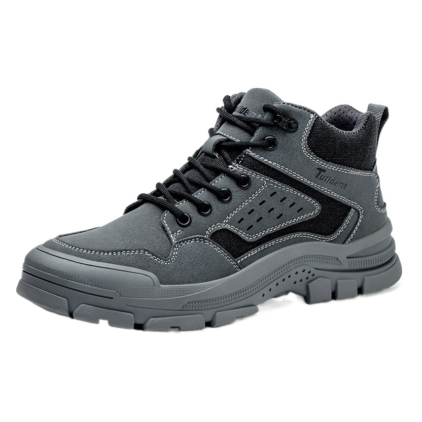 Zapatos de seguro laboral, botas cortas de punta de acero resistentes al desgaste anti-rotura y anti-perforación para hombres, protección de seguridad, zapatos de seguridad antiguos, herramientas de trabajo, botas anti-escaldado