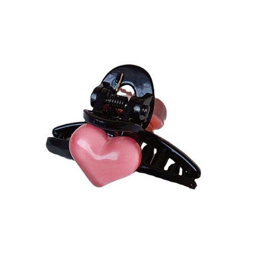Summer fresh and transparent pink love small clip sweet and simple women's side clip bangs hair clip hairpin headwear