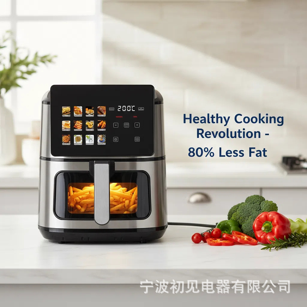 Air Fryer Air Fryer 8 Liters Smart Home Visual Touch Screen Timer Electric Fryer Oil-Free Multi-Function Potato