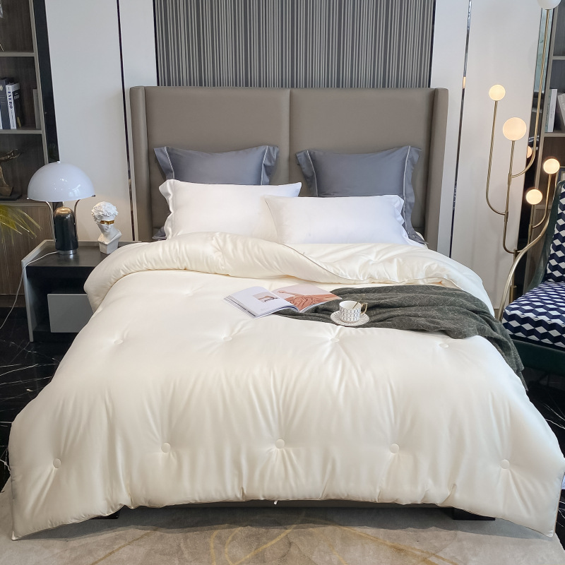 Class a Long-Staple Cotton Soybean Fiber Quilt Summer Quilt Spring Autumn Winter Quilt Core Pure Cotton Winter Quilt Lightweight and Warm