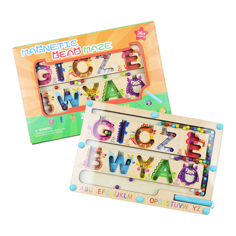 Contando magnético para niños transfronterizos Tablero de clasificación de color Clasificación de color Pluma magnética Juego de desplazamiento de cuentas Rompecabezas Juego de educación temprana