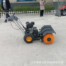 扫雪机手推式小型 厂家供6.5马力简易式小扫物业小区扫可更换车头