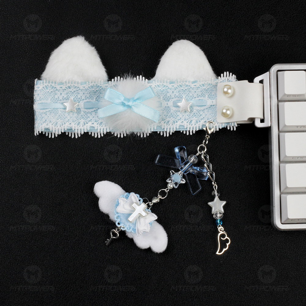Caballos de teclado de encaje con hebilla teclado decorativo hecho a mano accesorios de teclado wootingATKDIY universal transfronterizo