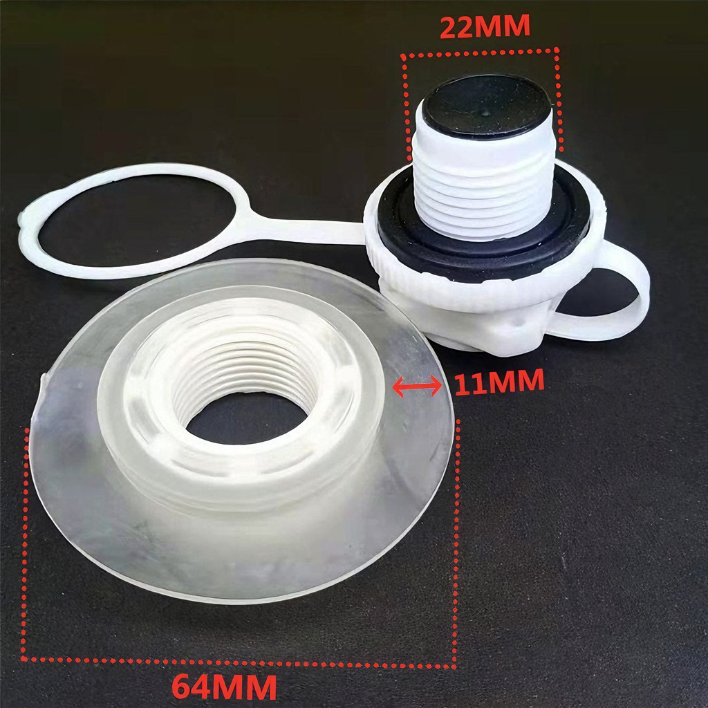 Válvula espiral octogonal para barcos inflables de PVC, válvula espiral Boston para tiendas de campaña, válvula para piscinas de arena, tapón para piscinas de arena.