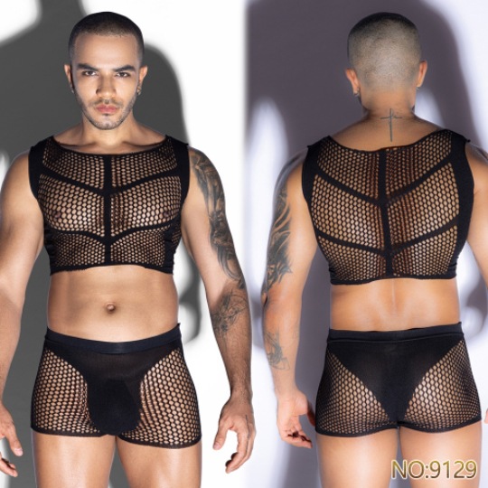 Hombres nuevos uniformes sexuales lingerie bar modelo masculino espectáculo escénico uniforme de conejo hombre un cabello