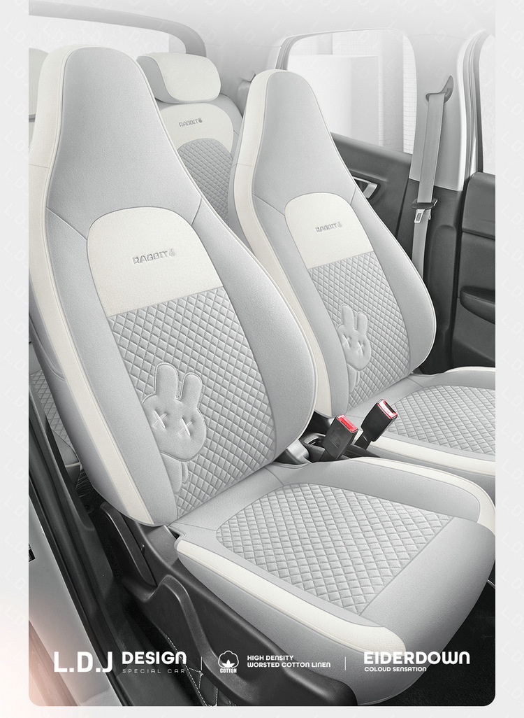 New zero run T03 special seat cover to3 four seasons GM seat cushion all-inclusive linen fabric seat cover cartoon