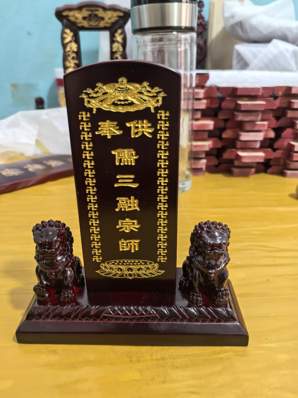 实木祖宗小牌位殡仪馆位牌神位祠堂灵牌红色黑色手工制作刻字批发-阿里巴巴
