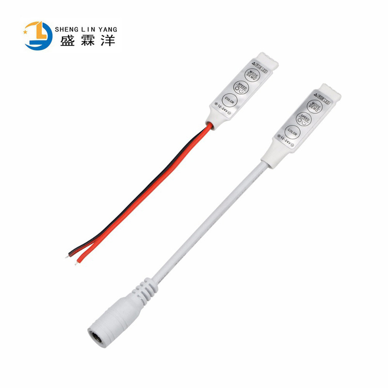 Mini 3-key RGB manual colorful LED strip light strip controller 12V-24V mini ultra-thin dimming control Mini 3-key RGB manual colorful LED strip light strip controller 12V-24V mini ultra-thin dimming control