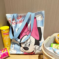 アニメキャンバス夏の新型学生女性シングル肩大容量手提げ袋セットシンプル文芸ショッピング綿布バッグ