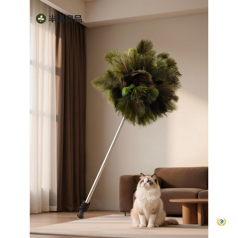 Ostrich Feather Electrostatic Dust Duster, Extendable and Lengthened for Cleaning Roof Ceilings, Household Feather Duster