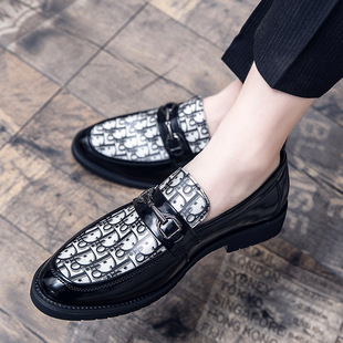 Autumn 2024 British-style Pointed Leather Shoes Foreign Trade Men's Lazy Foot Dress Dress Slip-on Business Casual Men's Shoes