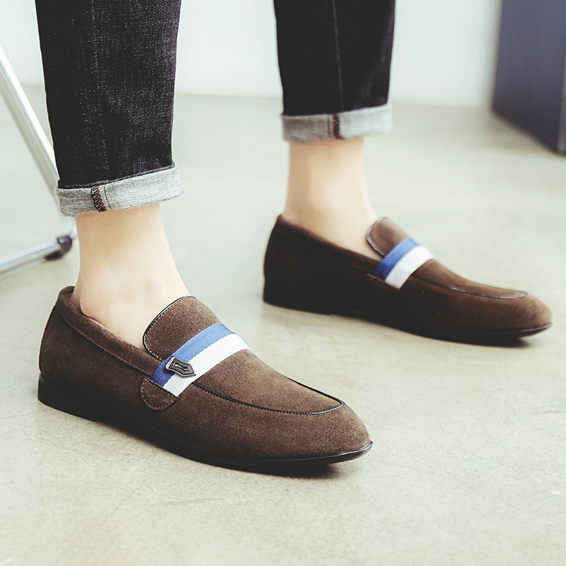 Loafers Men Genuine Leather Casual Shoes 2022 Summer Breathable New Trendy Men's Shoes Slip-On Bean Shoes