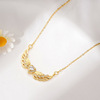 Golden brand small design necklace stainless steel, European style