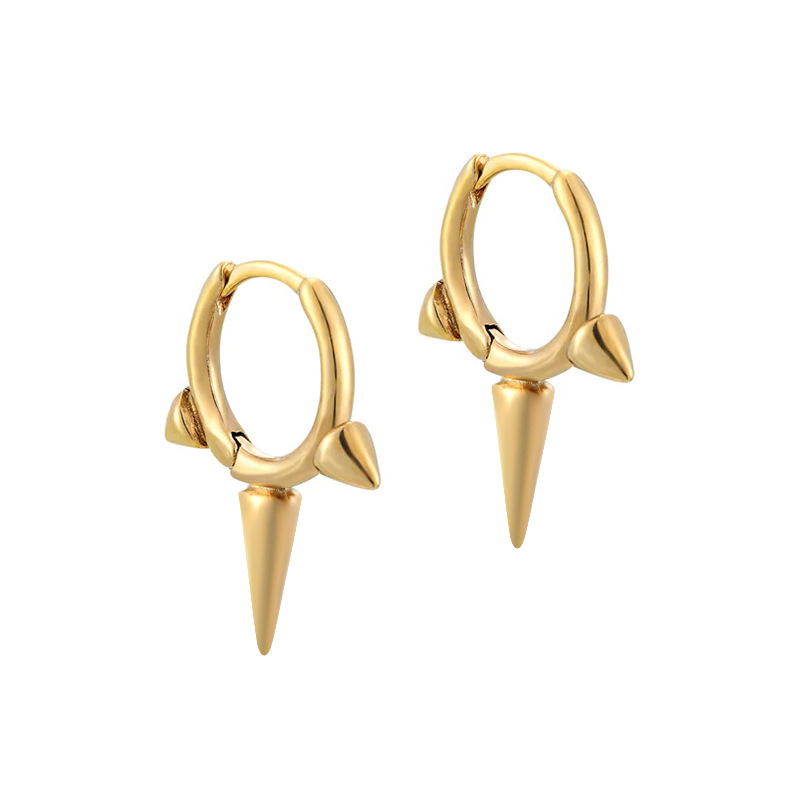 1 Pair Casual Simple Style Solid Color Copper Plating Earrings display picture 3