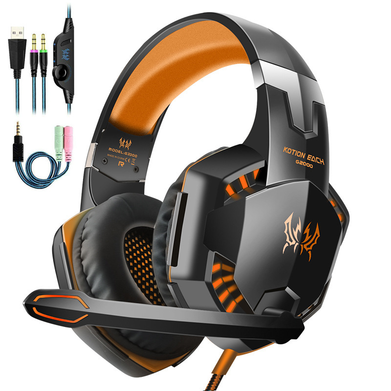 Yinzhuo G2000 illuminated stereo wired computer headset, gaming headset for PS5. - 9
