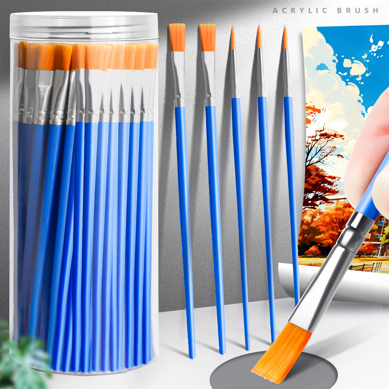 Juego de bolígrafos de gouache, bolígrafos de acuarela, pinceles de pintura al óleo acrílica, pinceles de dibujo, pinceles de pintura, pinceles de nailon, juego completo de pinceles