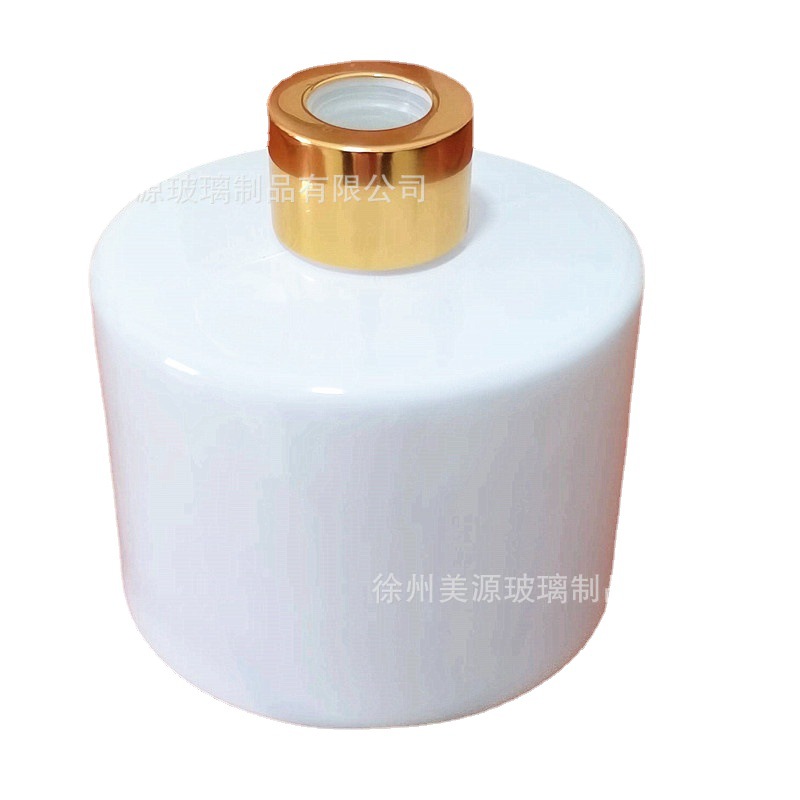 玻璃瓶厂家供应 200ml扩香玻璃瓶白色圆柱香薰分装瓶酸瓶 香薰瓶