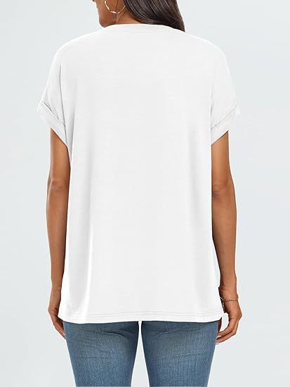 Damen T-shirt Mit Rundhalsausschnitt Für Den Sommer Locker_voghion.com