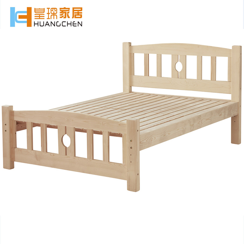Huangchen simple single -story single bed pine bed apartment rental house factory dormitory isolation site solid wood bed